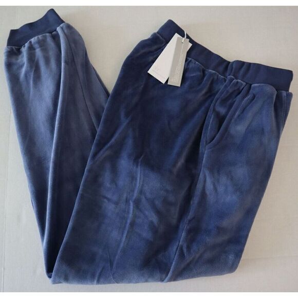 Skin Worlwide Women Sz 2/M Azure Blue Audriana Mid-Rise Velour Jogger Pants - Picture 13 of 14